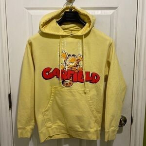 Neff Garfield the Cat Clawed Yellow Hoodie Men’s Size Small Unisex Movie